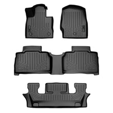 Load image into Gallery viewer, SMARTLINER Custom Floor Mats 3 Row Liner Set Black Compatible With 2020-2023 Ford Explorer Only Fits 6 Passenger Models W/ 2nd Row Bucket Seat (SA0423/B0423/C0423)