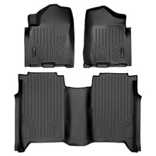 Load image into Gallery viewer, SMARTLINER Custom Fit Floor Mats 2 Row Liner Set Black Compatible With 2008-2015 Nissan Titan Crew Cab (SA0275/B0275)