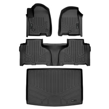 Load image into Gallery viewer, SMARTLINER Custom Fit All Weather Protection Black 2 Rows and Cargo Liner Behind 3rd Row Set Compatible With 2021-2023 Cadillac Escalade ESV with 2nd Row Bucket Seats (SA0524/B0527/E0526-R)