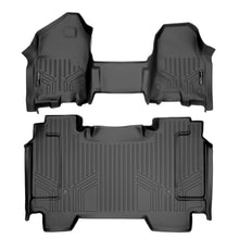 Load image into Gallery viewer, SMARTLINER Floor Mats 2 Row Liner Set Black 19-22 Ram 1500 Crew Cab w/ First Row Bench Seat / Without Rear Underseat Storage (SA0373/B0369)