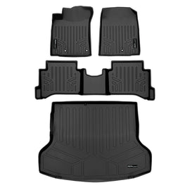 SMARTLINER All Weather Custom Fit 2 Row Floor Mats & Cargo Liner Set Compatible With 2020-2022 Hyundai Ioniq Hybrid (SA0572/B0572/D0572)