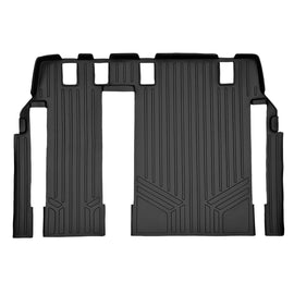 SMARTLINER Custom Floor Mats 3rd Row Liner without 2nd Row Track Coverage Black Compatible With 2011-2020 Toyota Sienna 8 Passenger Model (SC0229)