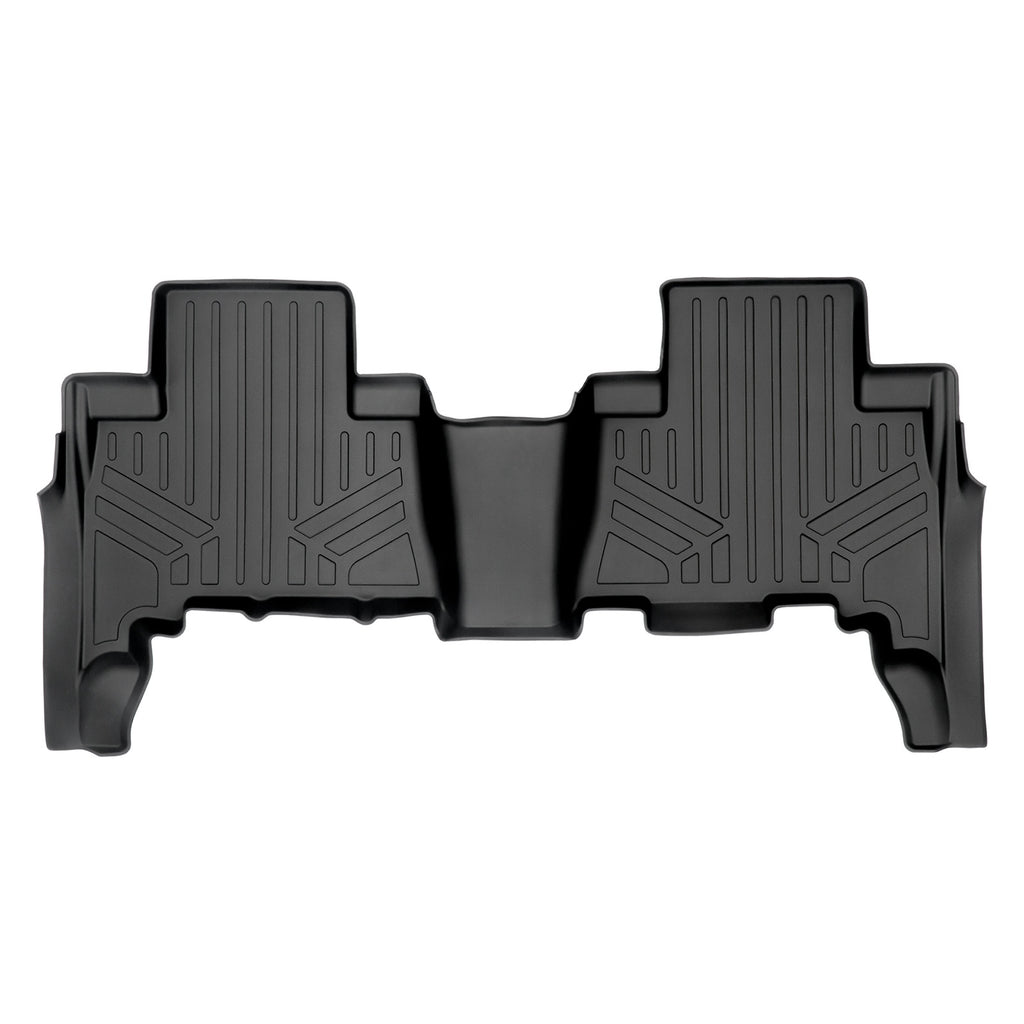 SMARTLINER Custom Fit Floor Mats 2nd Row Liner Black Compatible With 2010-2022 Toyota 4Runner / 2010-2022 Lexus GX460 (SB0120)