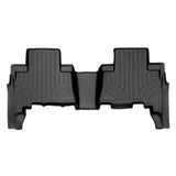 SMARTLINER Custom Fit Floor Mats 2nd Row Liner Black Compatible With 2010-2022 Toyota 4Runner / 2010-2022 Lexus GX460 (SB0120)