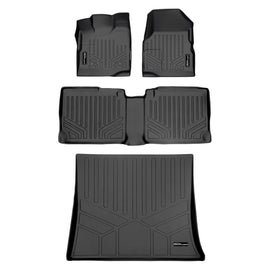 SMARTLINER Custom Floor Mats and Cargo Liner Set Black Compatible With 2011-2017 Chevy Equinox / GMC Terrain with Dual Front Floor Posts (SA0119/B0070/D0070)