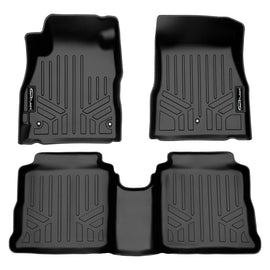 SMARTLINER Custom Fit All Weather Protection Black 2 Row Floor Liners Compatible With 2020-2025 Nissan Versa (SA0642/B0642)