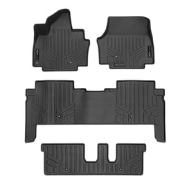 SMARTLINER All Weather Custom Fit Black 3 Row Liner Set Compatible With 2024 Kia EV9 (SA0737/B0737/C0744)