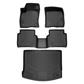 SMARTLINER All Weather Protection Custom Fit Black 2 Row Floor Mats and Cargo Liner Set Compatible With 2020-2024 Lincoln Corsair (SA0709/B0709/D0709)