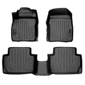 SMARTLINER Custom Fit Floor Mats 2 Row Liner Set Black Compatible With 2018-2021 Ford EcoSport (SA0360/B0360)
