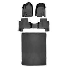 Load image into Gallery viewer, SMARTLINER Custom Fit Floor Mats 2 Rows and Cargo Liner Behind 2nd Row Set Black Compatible With 2015-2020 Cadillac Escalade ESV (SA0136/B0166/D0159)