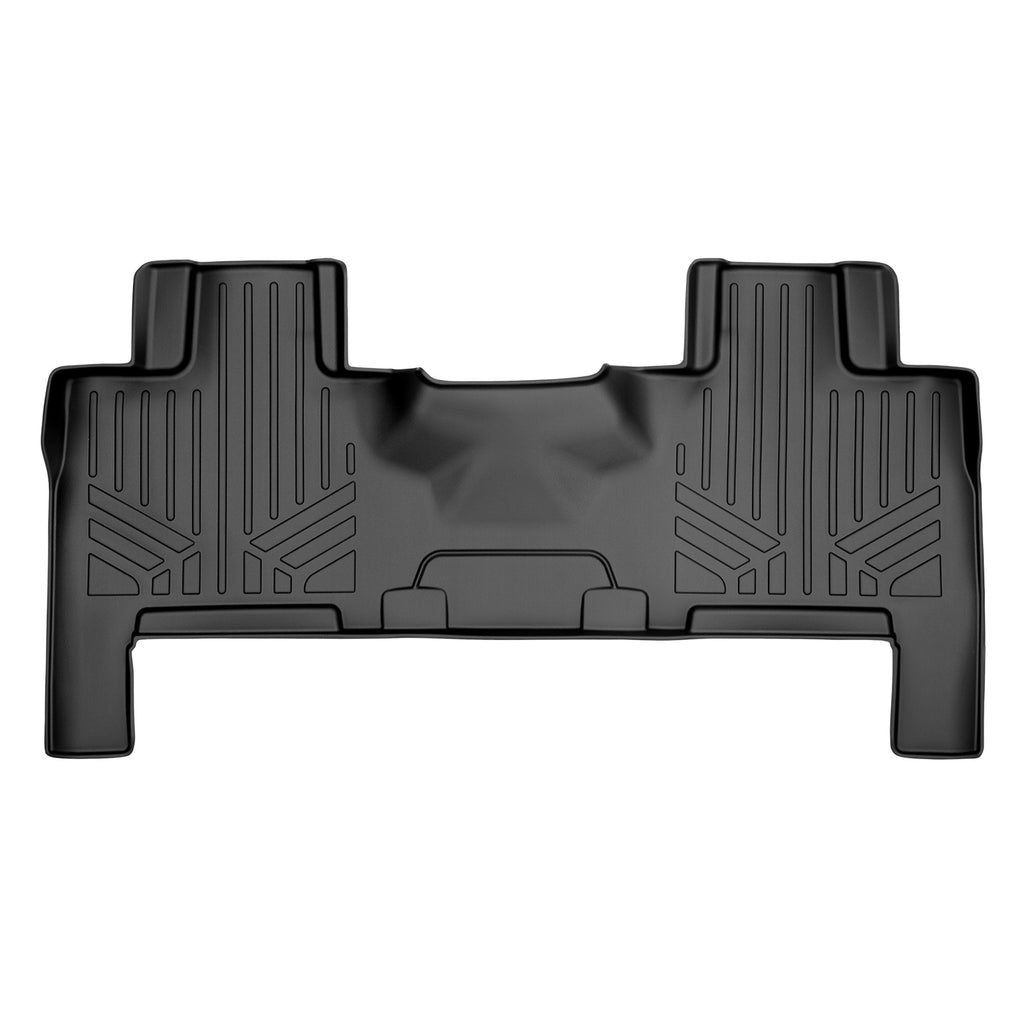 SMARTLINER Custom Fit Floor Mats 2nd Row Liner Black Compatible With 2007-2017 Ford Expedition / Lincoln Navigator (SB0183)