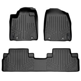 SMARTLINER Custom Fit Floor Mats 2 Row Liner Set Black Compatible With 2013-2015 Lexus RX350/RX450h (SA0117/B0049)