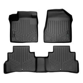 SMARTLINER All Weather Custom Fit Floor Mats 2 Row Liner Set Black Compatible With 2019-2022 Nissan Murano (SA0173/B0509)