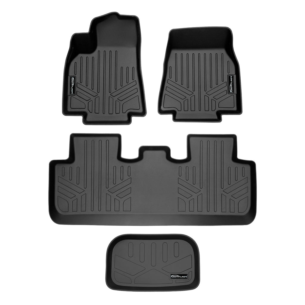 SMARTLINER All Weather Protection Custom Fit Black Cargo Liner Behind 2nd Row Compatible With 2020-2023 Tesla Model Y (SA0529/B0529/E0529)