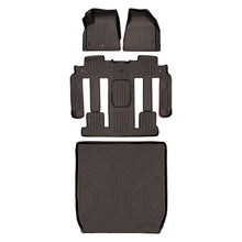 Load image into Gallery viewer, SMARTLINER Custom Floor Mats 3 Rows and Cargo Liner Behind 2nd Row Set Cocoa Compatible With Traverse / Enclave with 2nd Row Bucket Seats (SA3043/B3044/D3043)