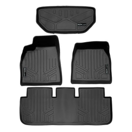SMARTLINER All Weather Protection Custom Fit Black 2 Rows Floor Liner Set & Front Trunk Liner Set Compatible With 2020-2023 Tesla Model S (SA0729/B0729/F0729)