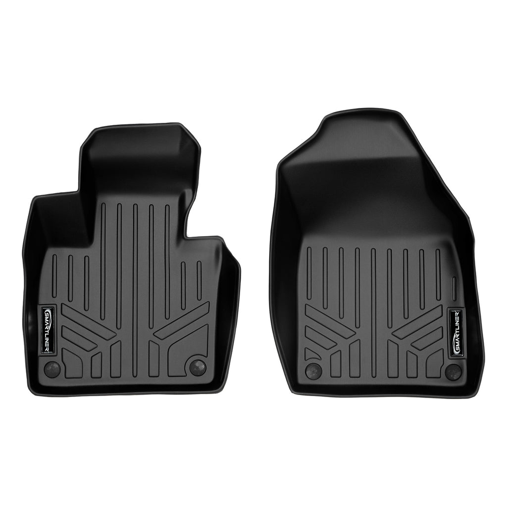 SMARTLINER Custom Fit Floor Mats 1st Row Liner Set Black Compatible With 2016-2023 Volvo XC90 (SA0223)