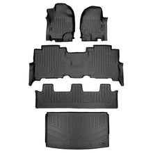 Load image into Gallery viewer, SMARTLINER Floor Mats 3 Rows - Cargo Liner Behind 3rd Row Set Black Compatible With 18-22 Expedition Max/Navigator L - 2nd Row Bench Seat (SA0350/B0351/C0351/E0351)