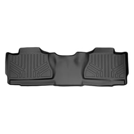 SMARTLINER Custom Fit Floor Mats 2nd Row Liner Black Compatible With 2007-2013 Chevrolet Avalanche (SB0228)