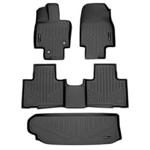 Load image into Gallery viewer, SMARTLINER Floor Mats 2 Rows &amp; Cargo Liner Behind 3rd Row Set Black Compatible With 2020-2022 Highlander 2nd Row Bench or Bucket Seats (SA0500/B0500/E0500)