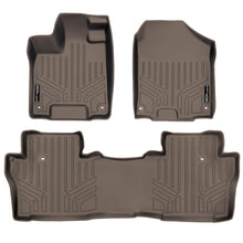 Load image into Gallery viewer, SMARTLINER Custom Fit Floor Mats 2 Row Liner Set Tan Compatible With 2016-2022 Honda Pilot (SA1200/B1200)