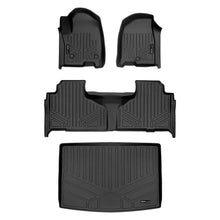 Load image into Gallery viewer, SMARTLINER 2 Row Floor Mats &amp; Cargo Liner Behind 3rd Row Set Compatible With 2021-2024 Suburban/Yukon XL w/ 2nd Row Bench Seat (SA0524/B0525/E0526)
