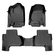 Load image into Gallery viewer, SMARTLINER Custom Fit Floor Mats 2 Row Liner Set Black Compatible With 2015-2020 Cadillac Escalade ESV (SA0136/B0166)