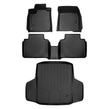 Load image into Gallery viewer, SMARTLINER Custom Fit All Weather Protection Black 2 Row Floor Liners &amp; Cargo Liner behind the 2nd Row Seats Compatible With 2023-2025 Honda Accord Hybrid (SA0692/B0692/D0341-N1)