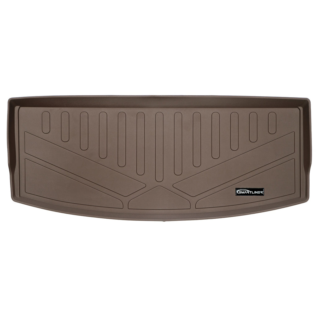 SMARTLINER All Weather Custom Cargo Trunk Liner Floor Mat Behind 3rd Row Tan Compatible With 2020-2023 Ford Explorer (SE1423)