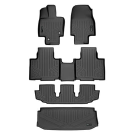 SMARTLINER 3 Row Floor Mats & Cargo Liner Behind 3rd Row Compatible With 2020-2022 Toyota Highlander (SA0500/B0522/C0500/E0515)