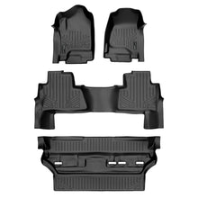 Load image into Gallery viewer, SMARTLINER All Weather Custom Fit Floor Mats 3 Row Liner Set Black Compatible With 2015 Chevrolet Tahoe / GMC Yukon 2nd Row Bench Seats (SA0136/B0445/C0445)