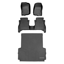 Load image into Gallery viewer, SMARTLINER Floor Mats 2 Rows and 5ft Rugged Bed Liner Set Black 2020-2023 Gladiator with Non-Lockable Rear Underseat Storage (SA0316/B0479/K0459)