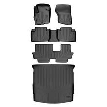 Load image into Gallery viewer, SMARTLINER Custom Floor Mats 3 Rows and Cargo Liner Behind 2nd Row Set Black Compatible With 2014-2021 Outlander (SA0355/B0355/C0355/D0355)