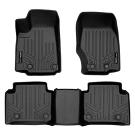 SMARTLINER All Weather Custom Fit Black 2 Row Floor Mat Liner Set Compatible With 2022+ Jeep Grand Cherokee (SA0568/B0599)