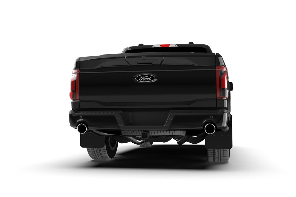 Rally Armor 21-25 Ford F-150 (Excl. Raptor) Black UR Mud Flap w/Metallic Black Logo (MF115-UR-BLK-MBK)