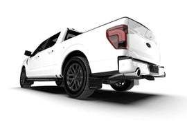 Rally Armor 21-25 Ford F-150 (Excl. Raptor) Black UR Mud Flap w/White Logo (MF115-UR-BLK-WH)
