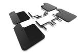 Rally Armor 2018+ Jeep Wrangler Rubicon JL Black UR Mud Flap w/ Metallic Black Logo (MF124-UR-BLK-MBK)