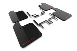 Rally Armor 2018+ Jeep Wrangler Rubicon JL Black UR Mud Flap w/ Red Logo (MF124-UR-BLK-RD)