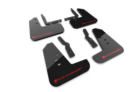 Rally Armor 2024+ Ford Mustang Black UR Mud Flap w/ Red Logo (MF126-UR-BLK-RD)