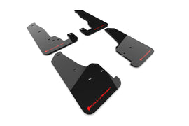 Rally Armor 18-22 Jeep Grand Cherokee SRT Trackhawk Black UR Mud Flap - Red Logo (MF134-UR-BLK-RD)