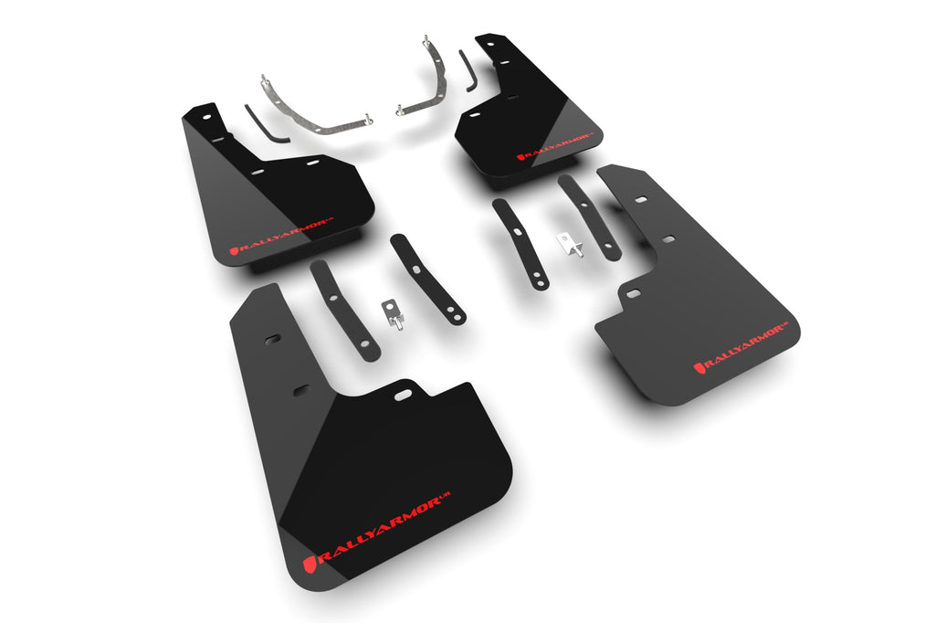 Rally Armor 2025+ Hyundai Tucson (Excl. ICE & XRT) Black UR Mud Flap w/ Red Logo (MF135-UR-BLK-RD)