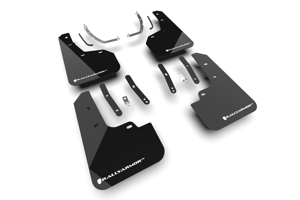 Rally Armor 2025+ Hyundai Tucson (Excl. ICE & XRT) Black UR Mud Flap w/ White Logo (MF135-UR-BLK-WH)