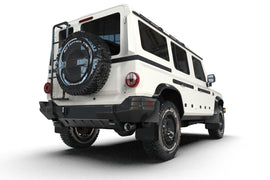 Rally Armor 23-25 Ineos Grenadier Black Mud Flap - Metallic Black Logo (MF143-BLK-MBK)