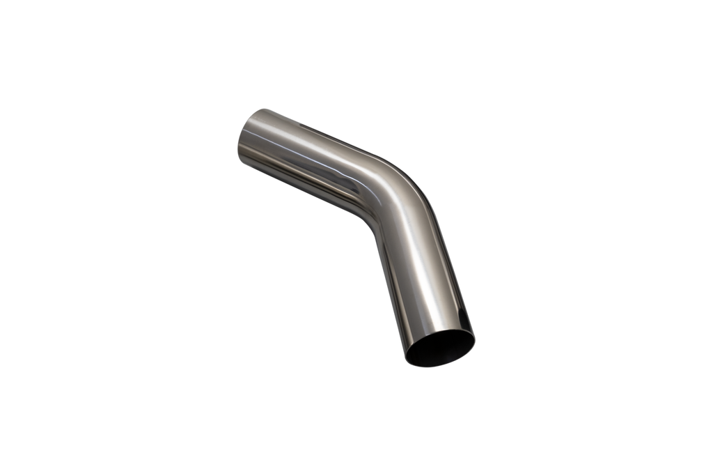 XFORCE Mandrel Bend 304SS Polished 2" 45 degree 15D 6" Leg (MS200-45)