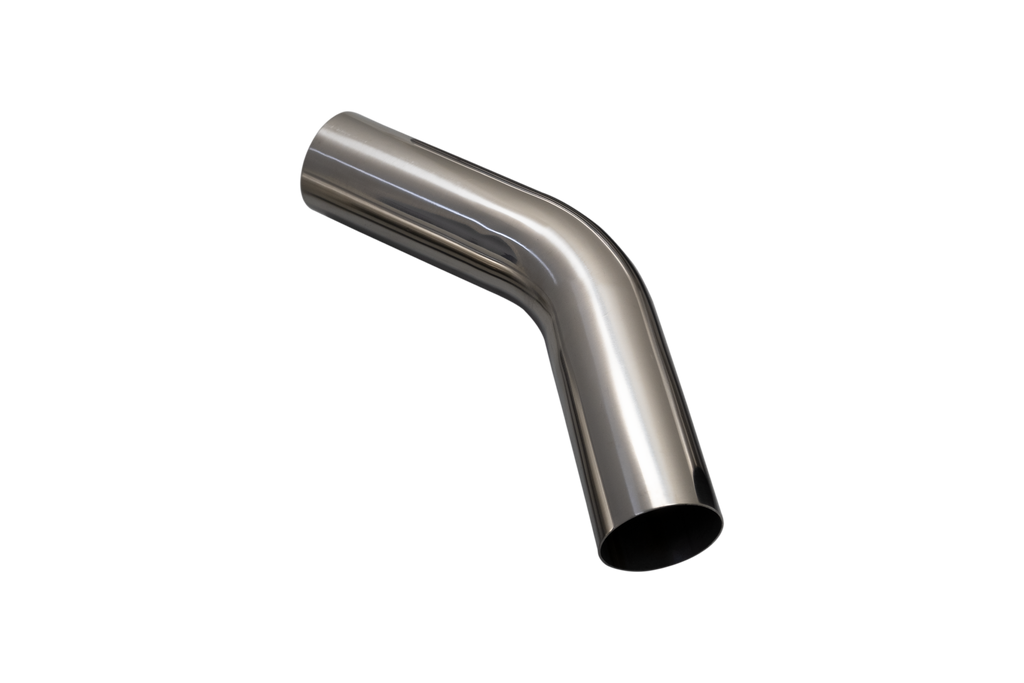 XFORCE Mandrel Bend 304SS Polished 3" 45 degree 15D 6" Leg (MS300-45)