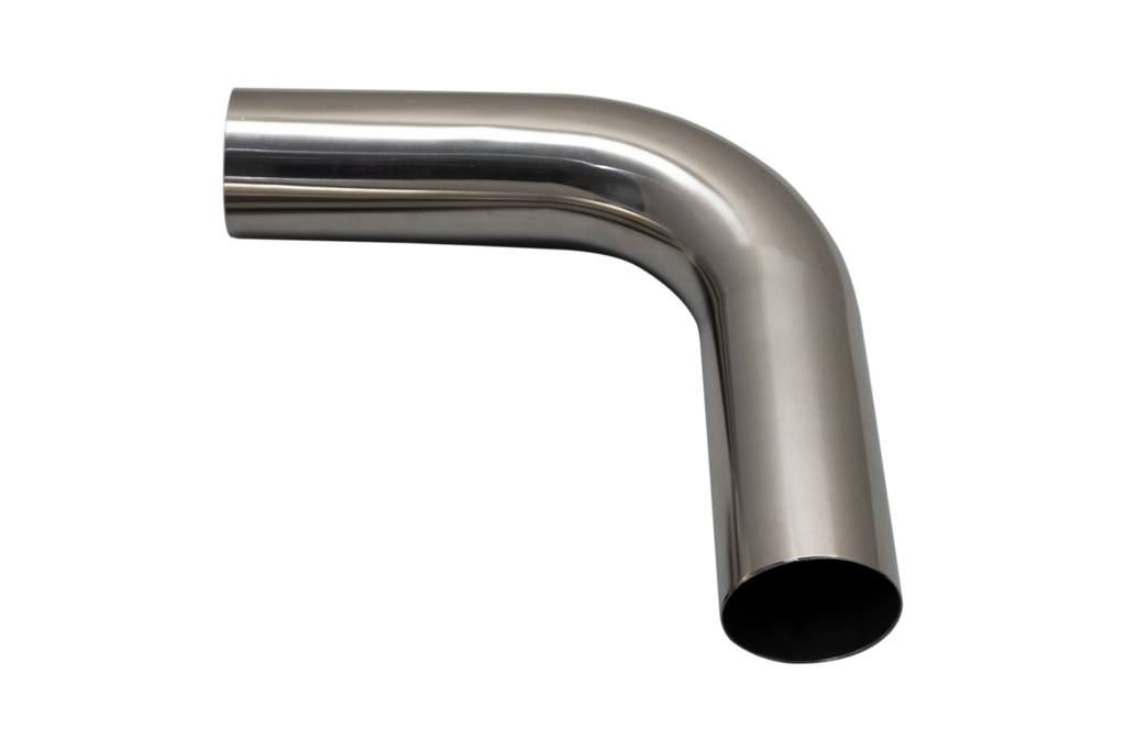 XFORCE Mandrel BendÂ 304SS Polished 4" 90 degree 15D 6" Leg (MS400-90)