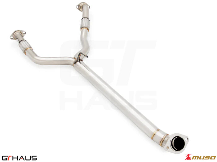GTHAUS Musa Full Cat-Back Cat-Back LSR Pipe (Front + Mid Section); Stainless Steel (LE0813001)
