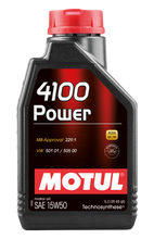 Load image into Gallery viewer, Motul 1L Engine Oil 4100 POWER 15W50 - VW 505 00 501 01 - MB 229.1 (102773)