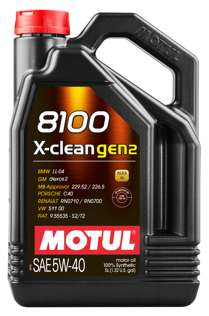 Motul 5L Synthetic Engine Oil 8100 X-CLEAN Gen 2 5W40 (109762)