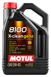 Motul 5L Synthetic Engine Oil 8100 X-CLEAN Gen 2 5W40 (109762)